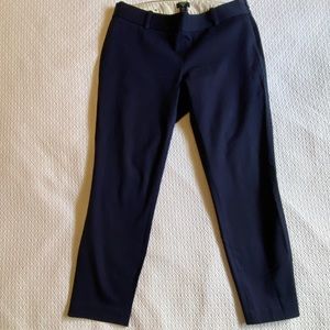 J Crew size 6 - Navy Blue - City Pant Stretch Crop Side zip